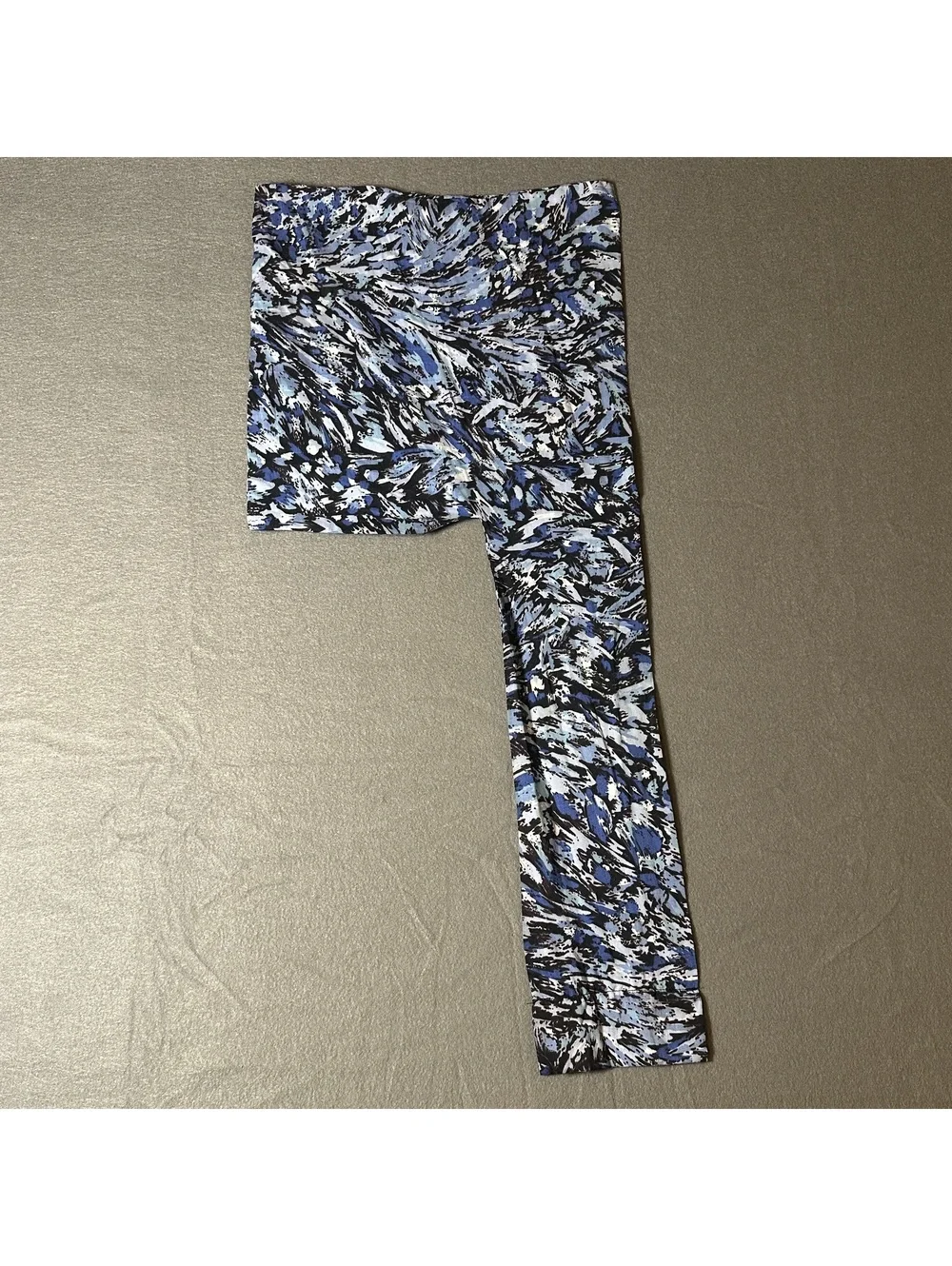 Blue, Black, & White Abstract Patterned Scarf